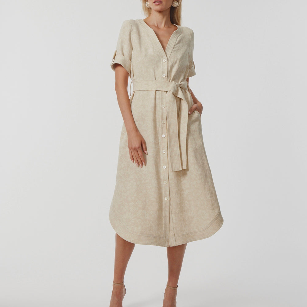 Gilner Farrar Helena Dress In Khaki