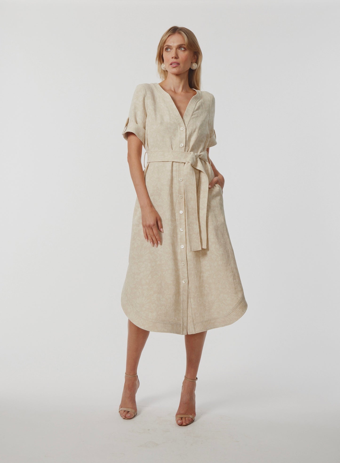 Gilner Farrar Helena Dress In Khaki