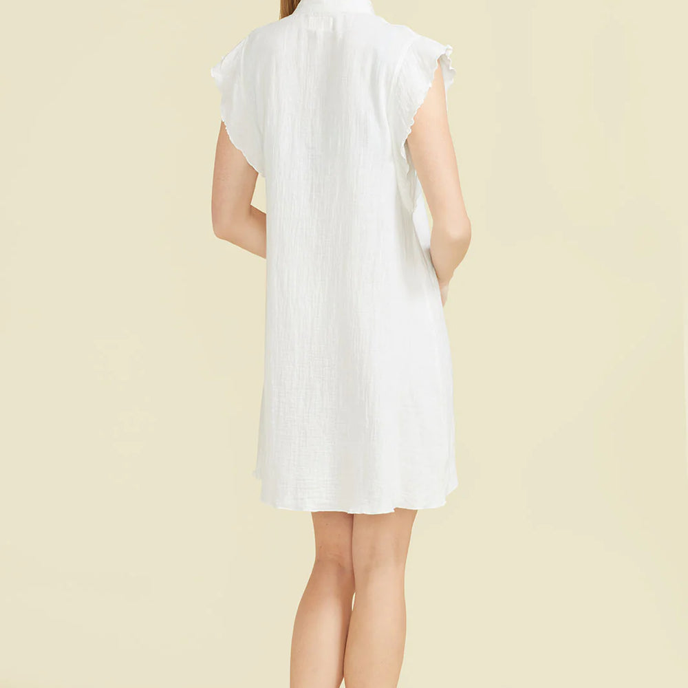 Easy and breezy, the Como Dress is made of a lightweight cotton gauze and features Sitano's signature whipstitching along a deep V neckline. Perfect for lounging by the pool or running into town for a quick lunch, the Como Dress will be your go to vacation cover-up that you will want to live in all summer long.&nbsp;