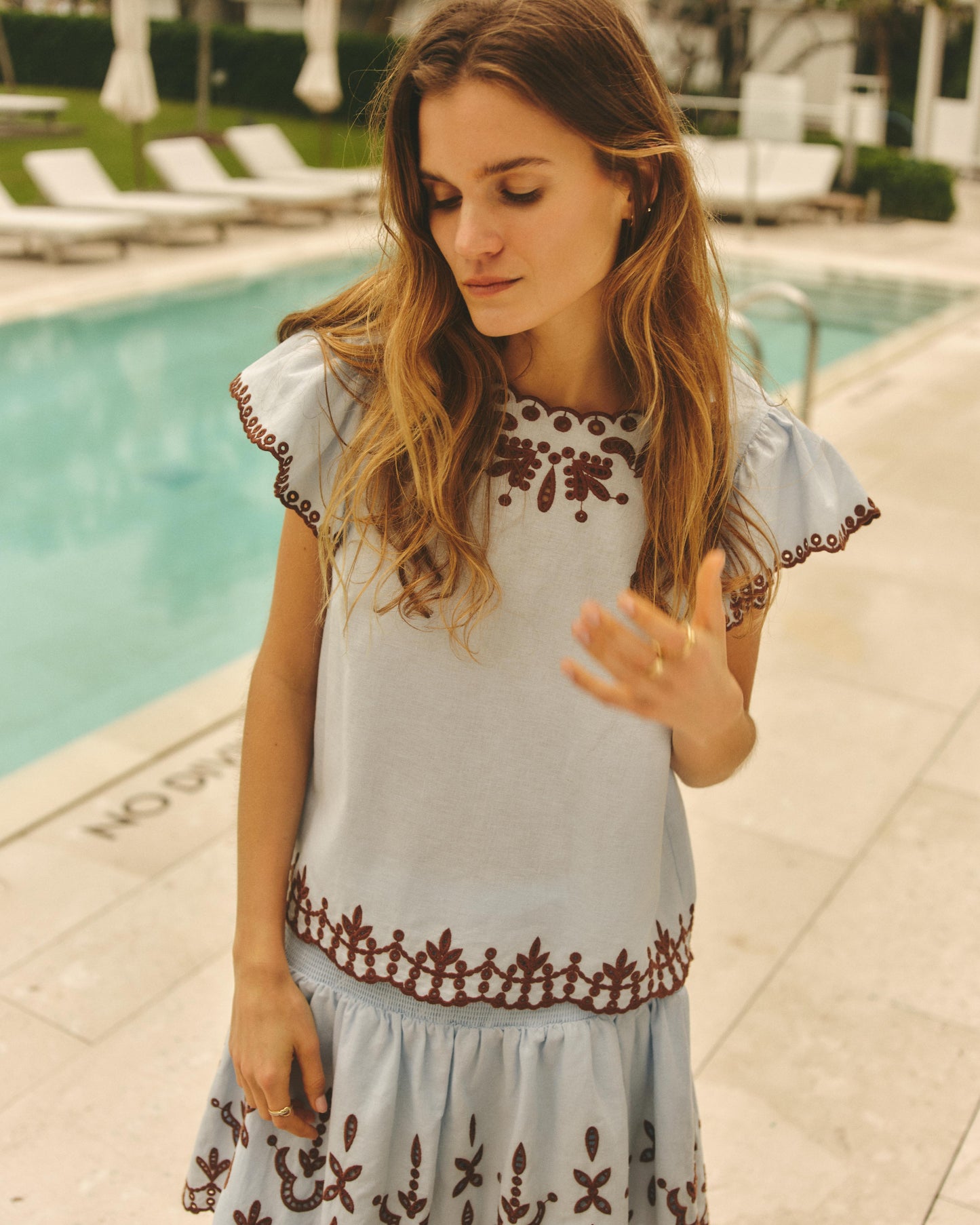 Cartolina The Cora Top in Sky