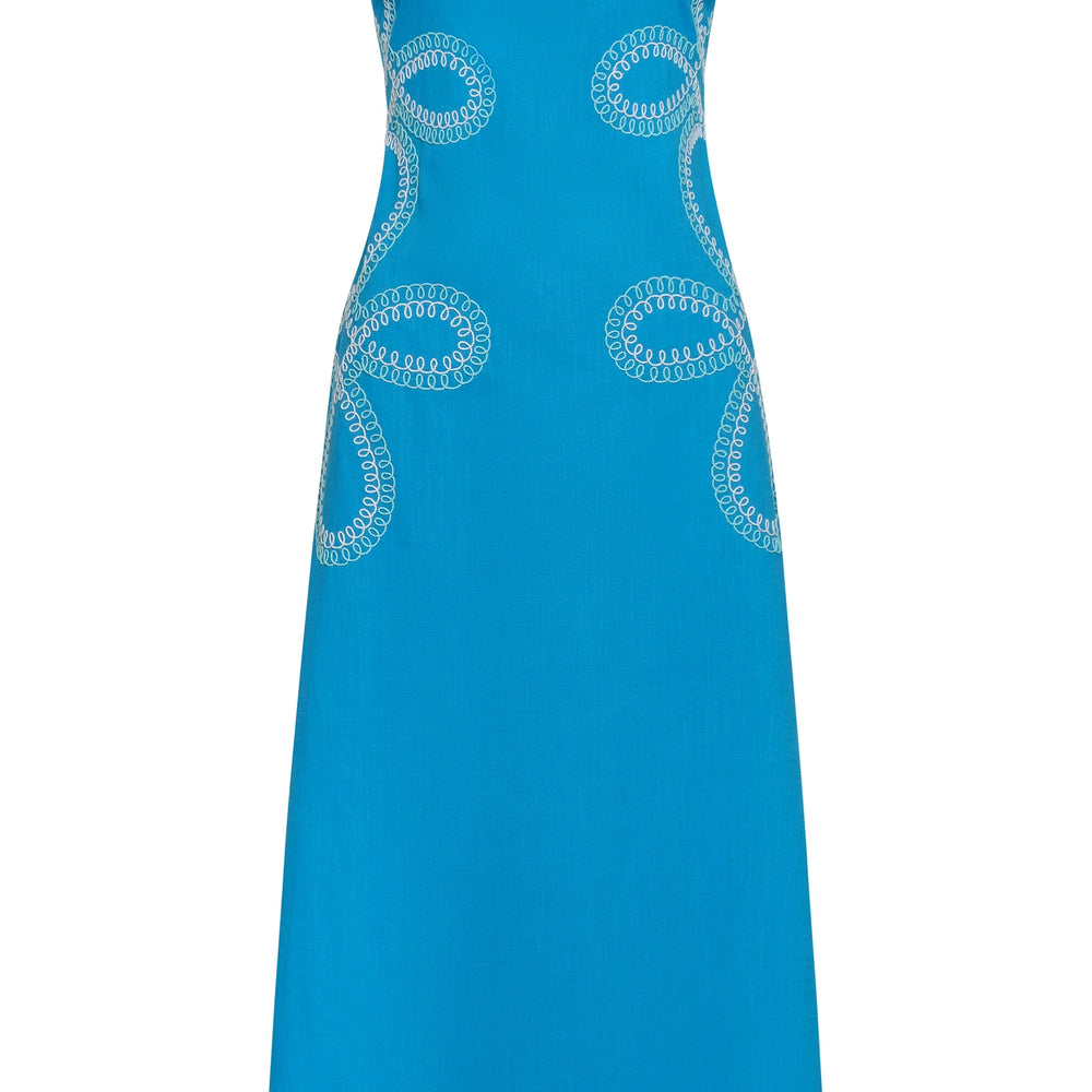 Anna Cate Wess Midi In Blue Swirl