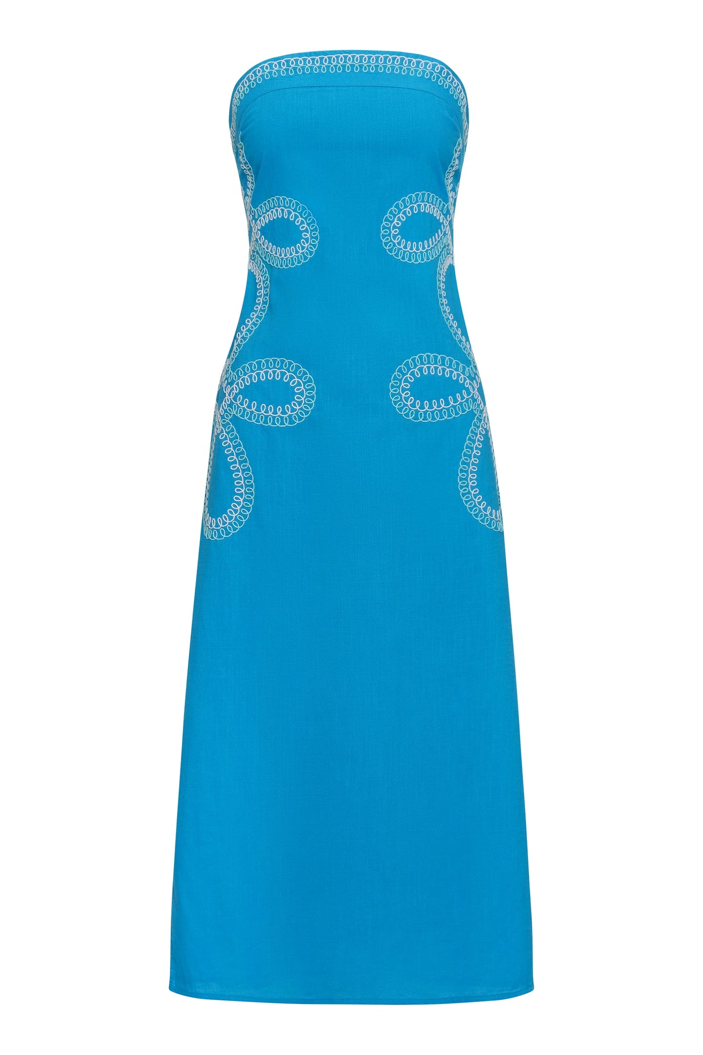 Anna Cate Wess Midi In Blue Swirl